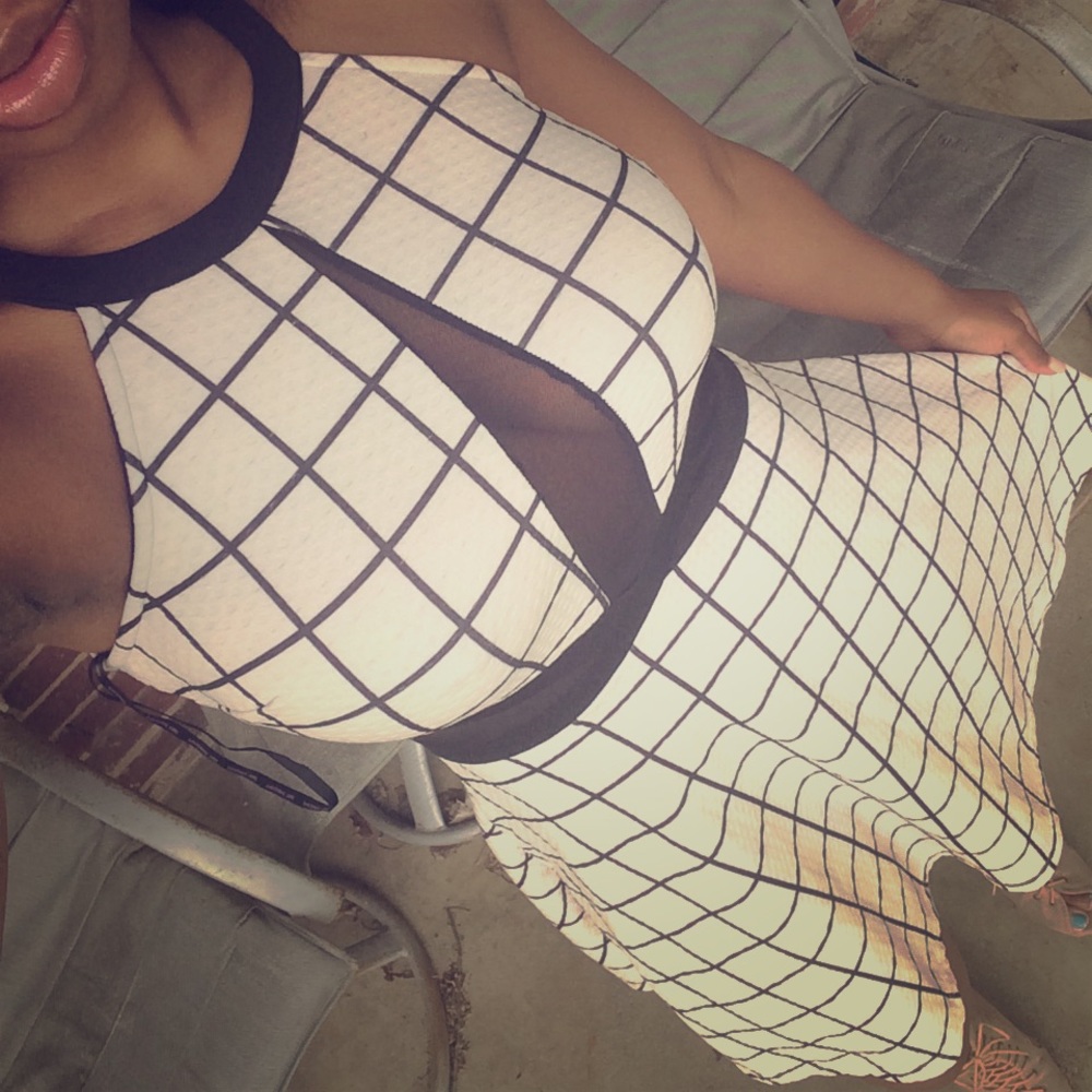 Black and white skater dress NWOT