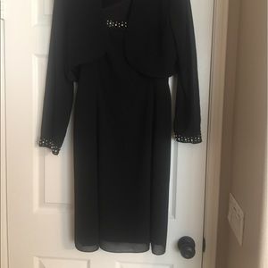 Black evening dress with jacket