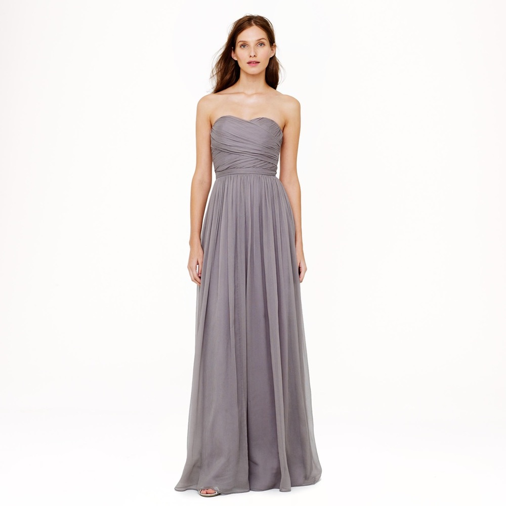 J.Crew Royal Blue Silk Chiffon Gown (Size 0)