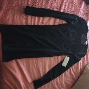 Tobi sheer black long sleeve bodycon