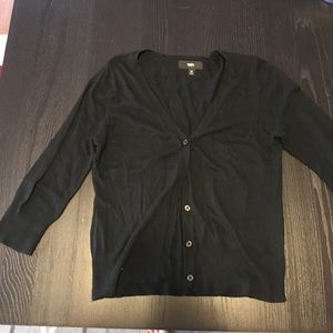 Black quarter sleeve cardigan
