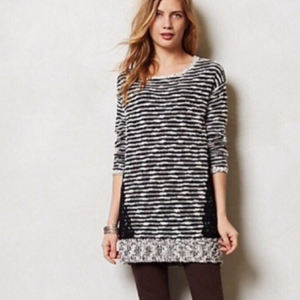 Anthropologie Stacatto Stripe Tunic by Moth