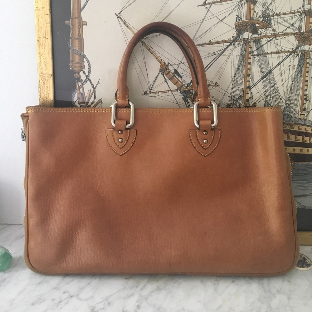 Marc Jacobs Collection Caramel Leather Tote/Laptop