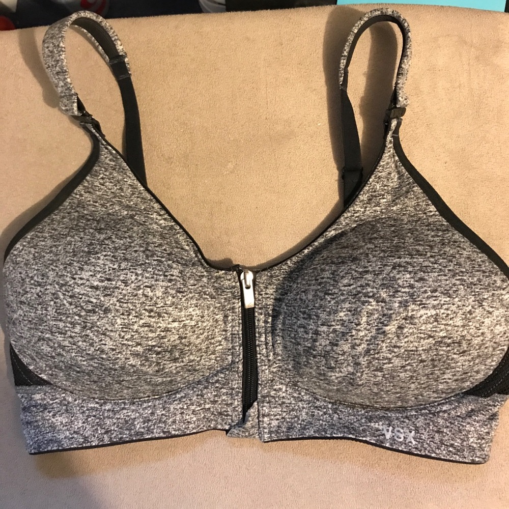 Zip up sports bra