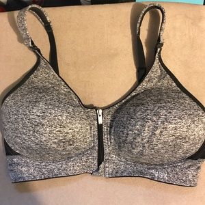 Zip up sports bra