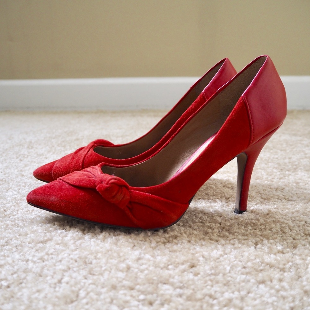 Aldo Red Suede Pumps