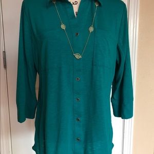 Women's legging shirt by indigo extra large green