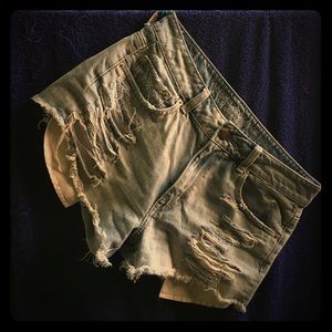Hi-rise vintage festival shorts, AEO size 6