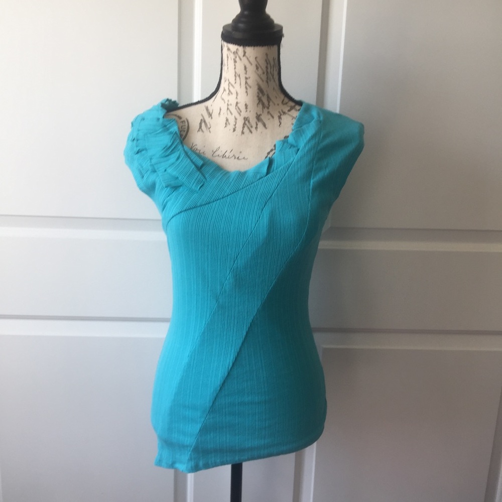 ONE SEPTEMBER Asymmetrical Tank Size S Teal