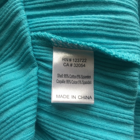 ONE SEPTEMBER Asymmetrical Tank Size S Teal - Picture 8 of 8