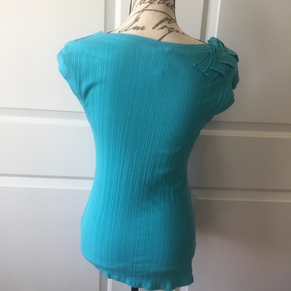 ONE SEPTEMBER Asymmetrical Tank Size S Teal - Picture 6 of 8