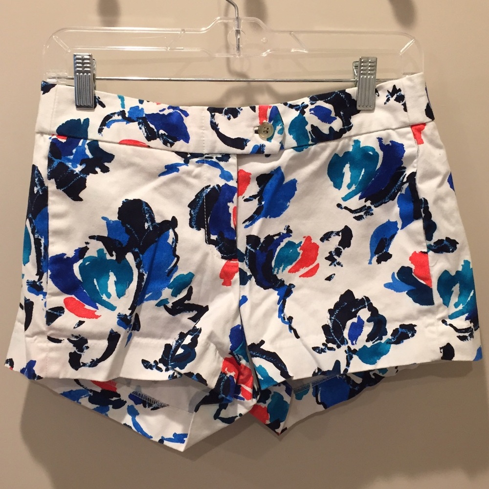 JCrew Blue Floral Shorts