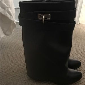 Givenchy black fold over boot size 7 PRA