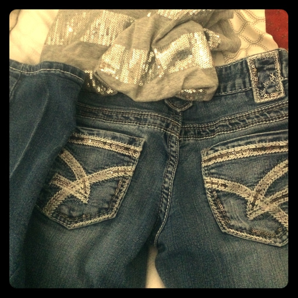 Amethyst skinny blue jeans size 0