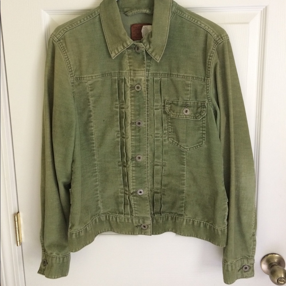 Vintage green Levi's corduroy jacket.