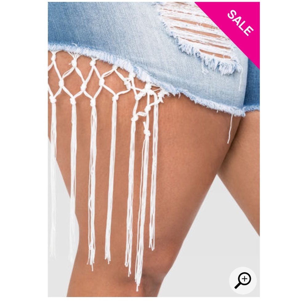 Ashley Stewart fringe shorts size 20 - Picture 3 of 7