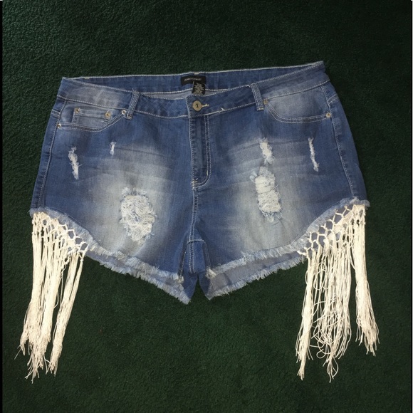 Ashley Stewart fringe shorts size 20 - Picture 6 of 7