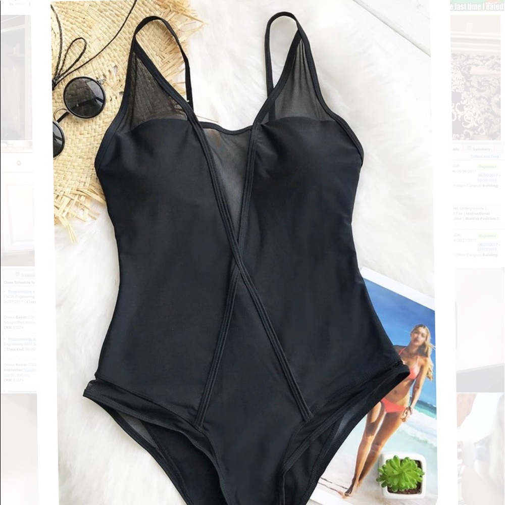 Poshmark sexy black one piece swimsuit