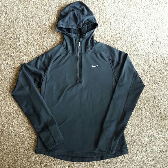 Nike Jackets & Blazers - Nike fleece lined hooded quarter zip Medium