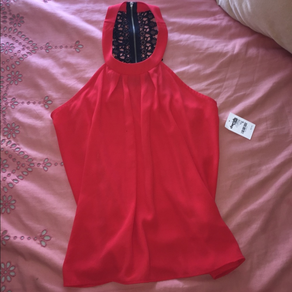 Red halter Charlotte Russe Top