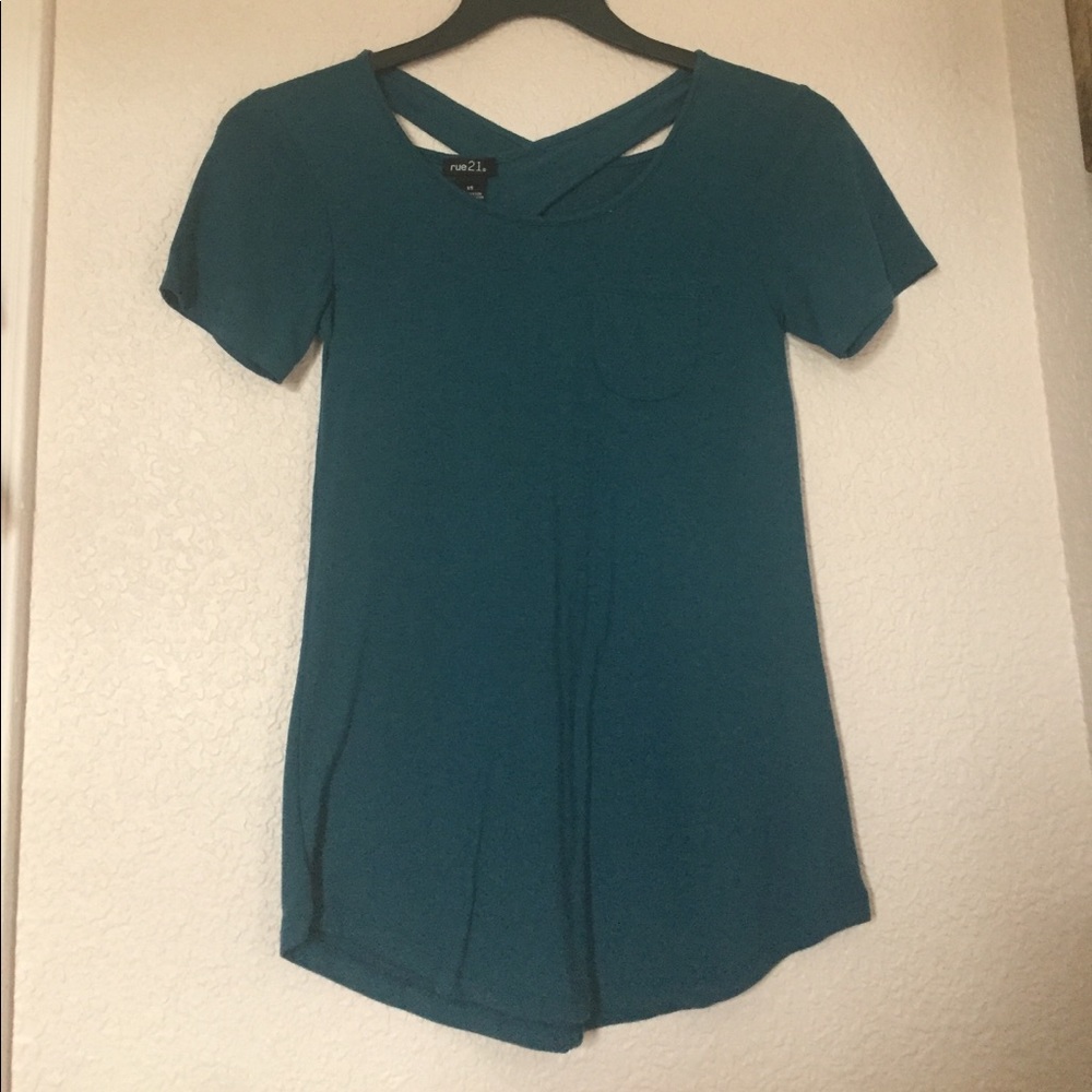 NWOT Teal Cross-back Tee 💙