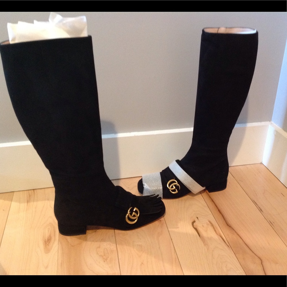 GUCCI marmont knee boots