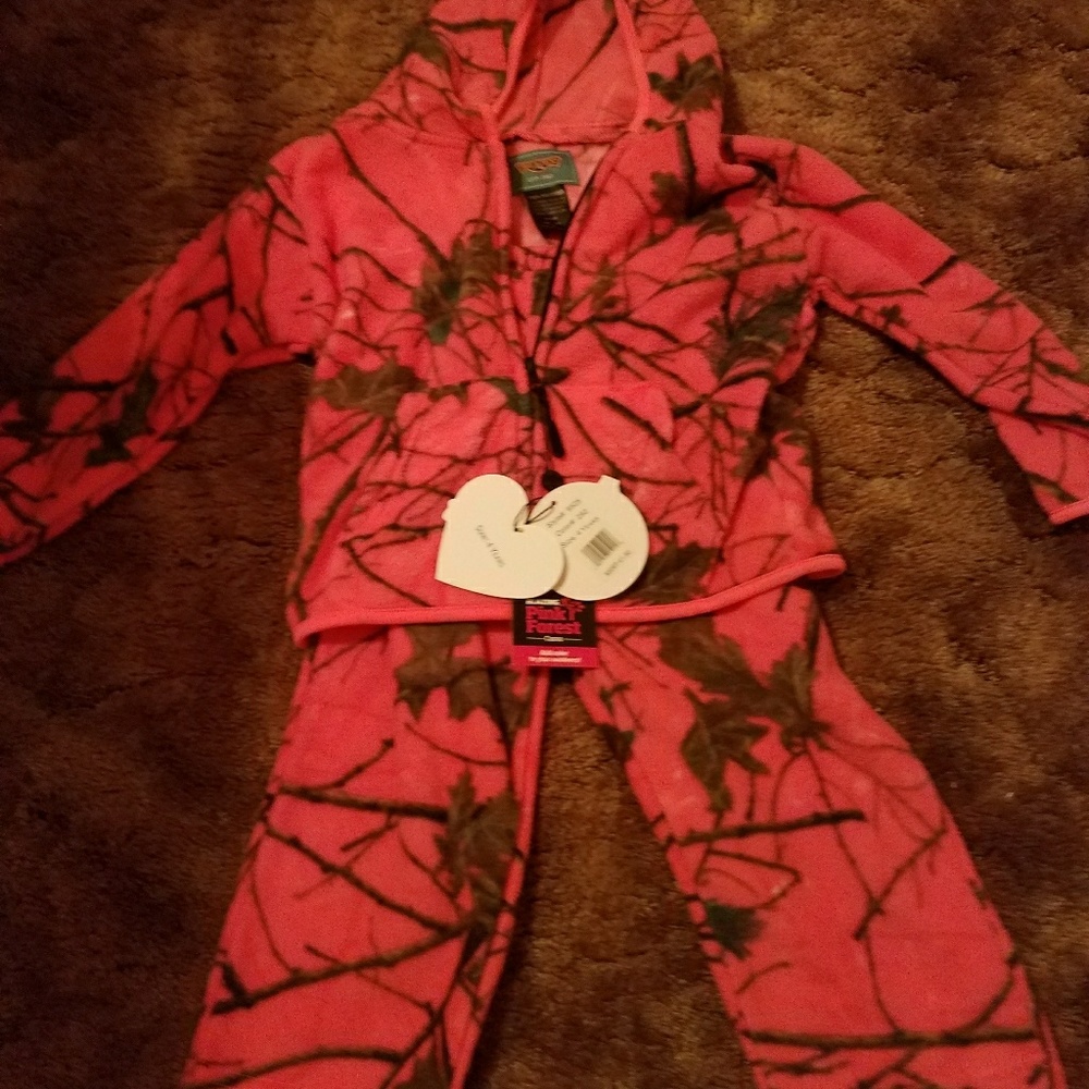Pink camo fleece set  (toddler)