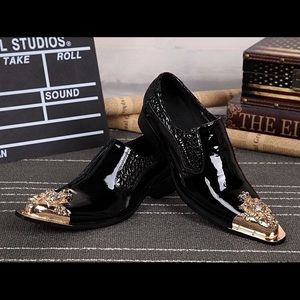 Gold Tip Tiger Oxfords Classy Dress Shoes Leather