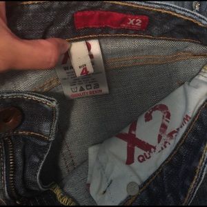 Express rolled up cropped jeans