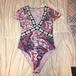 Paisley body suit