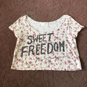American Eagle floral crop top