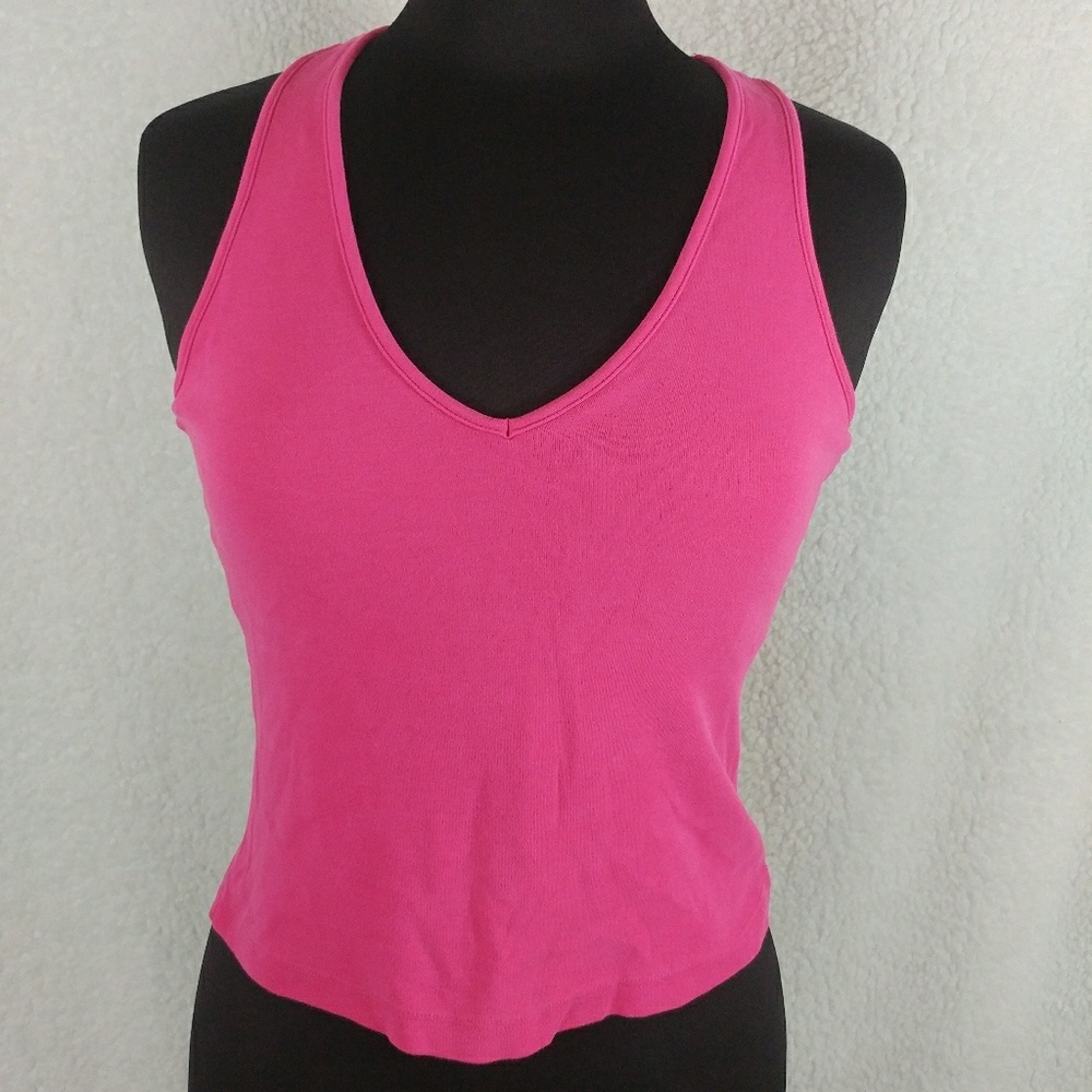 Express Pink Racer back Tank Top Shelf Bra