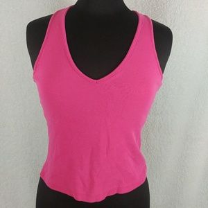 Express Pink Racer back Tank Top Shelf Bra