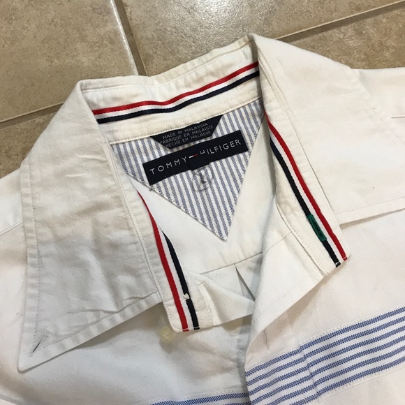 Tommy Hilfiger men's Large white button up. - Picture 2 of 4