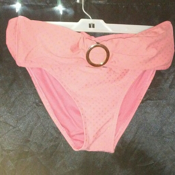 Pink with gold dots bikini swim suit - Picture 1 of 2