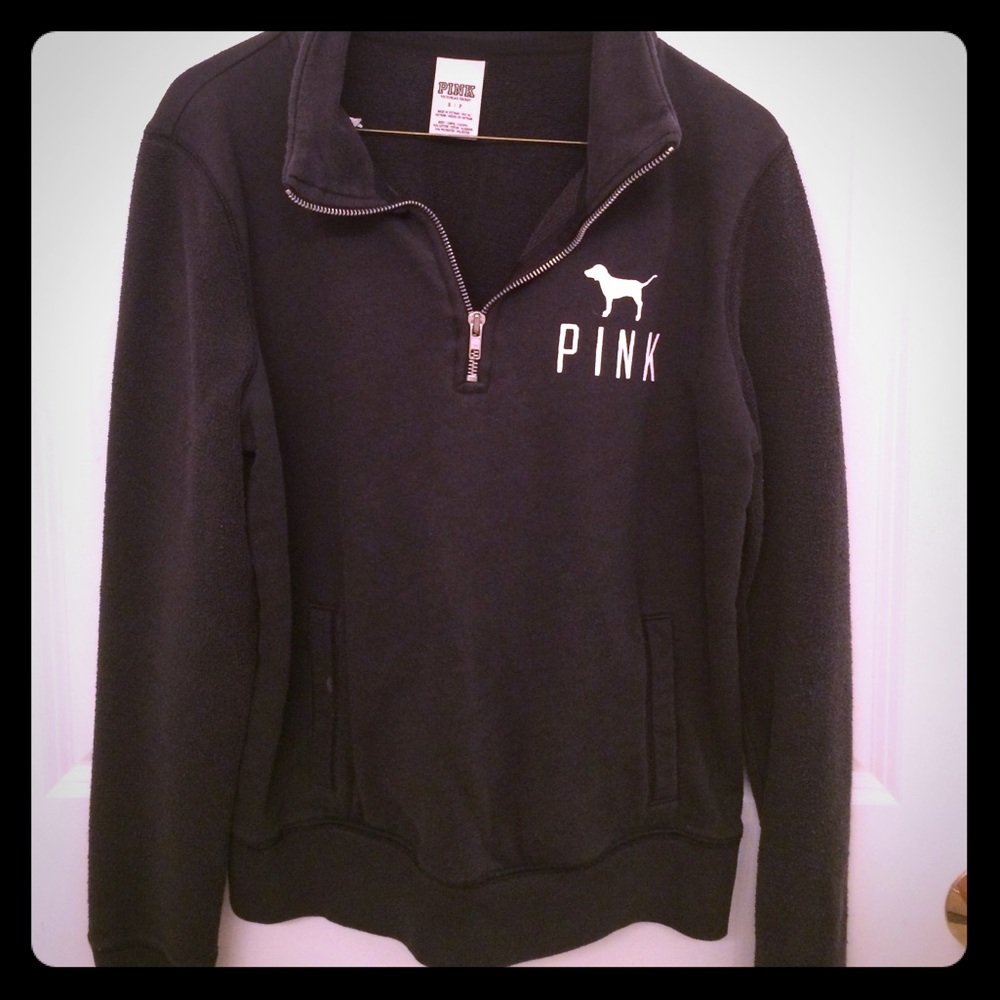 Pink pullover half-zip