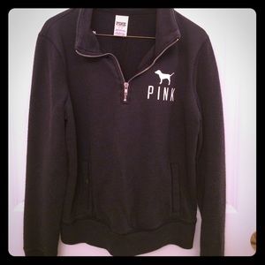 Pink pullover half-zip