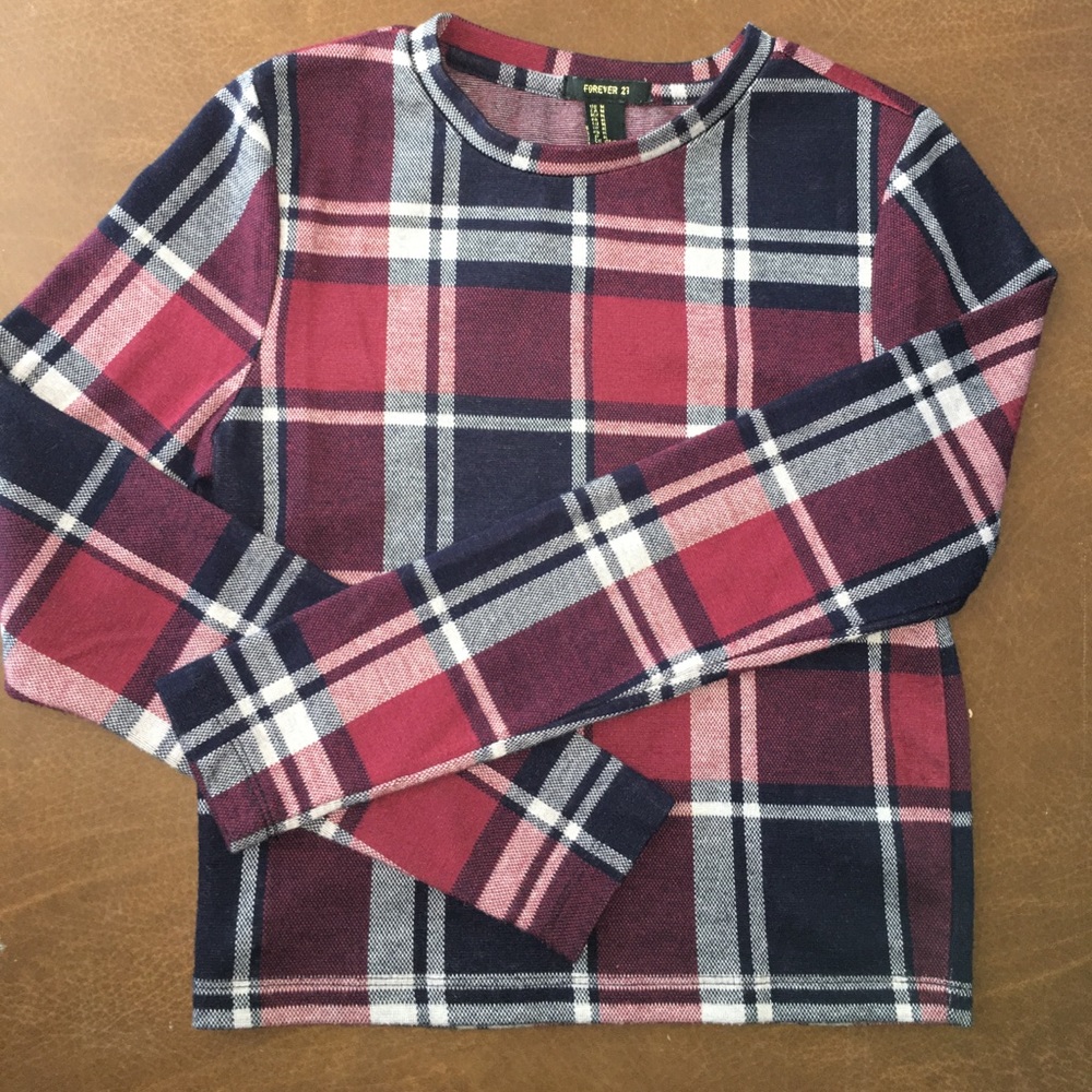 plaid crop top