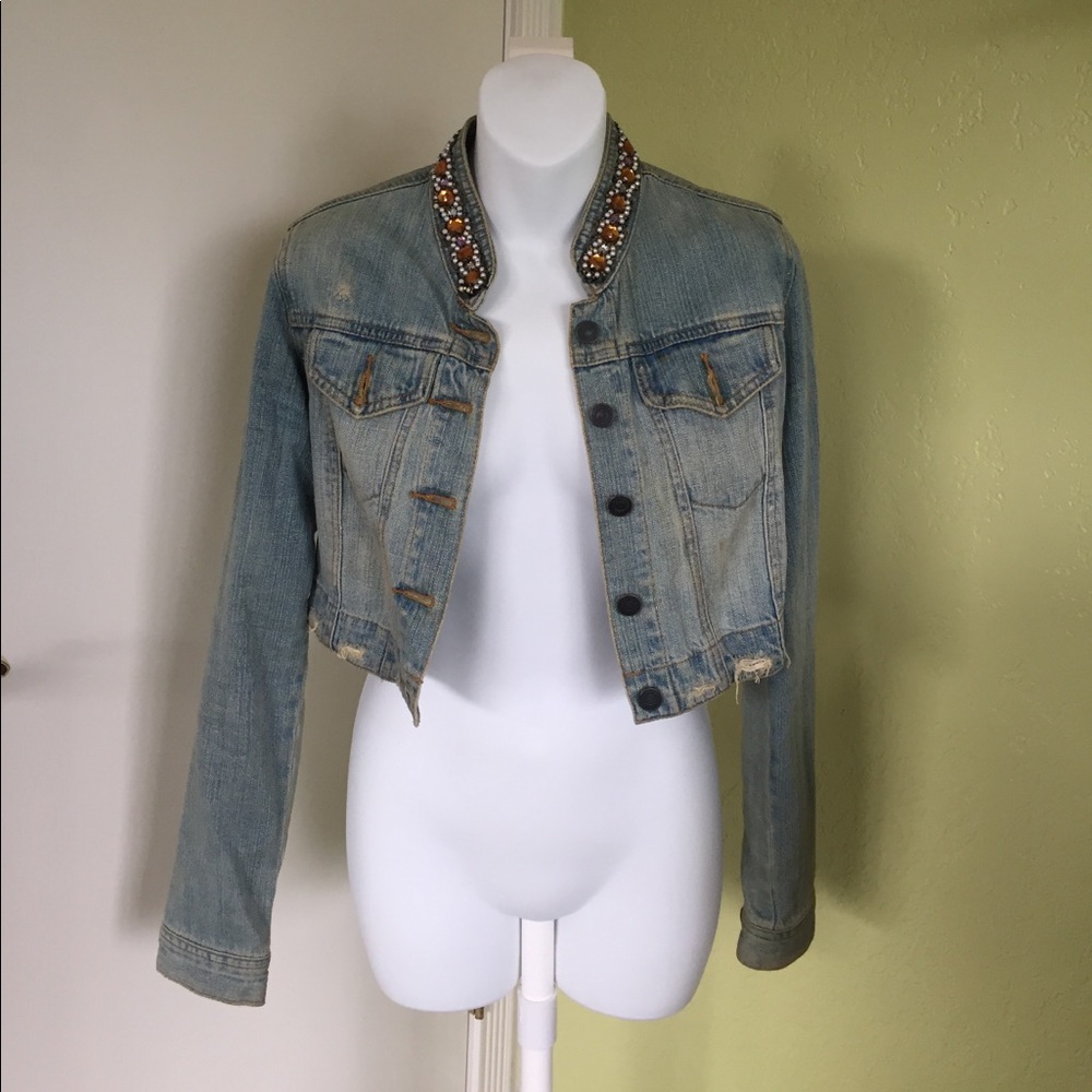 Short denim jacket - Picture 1 of 5