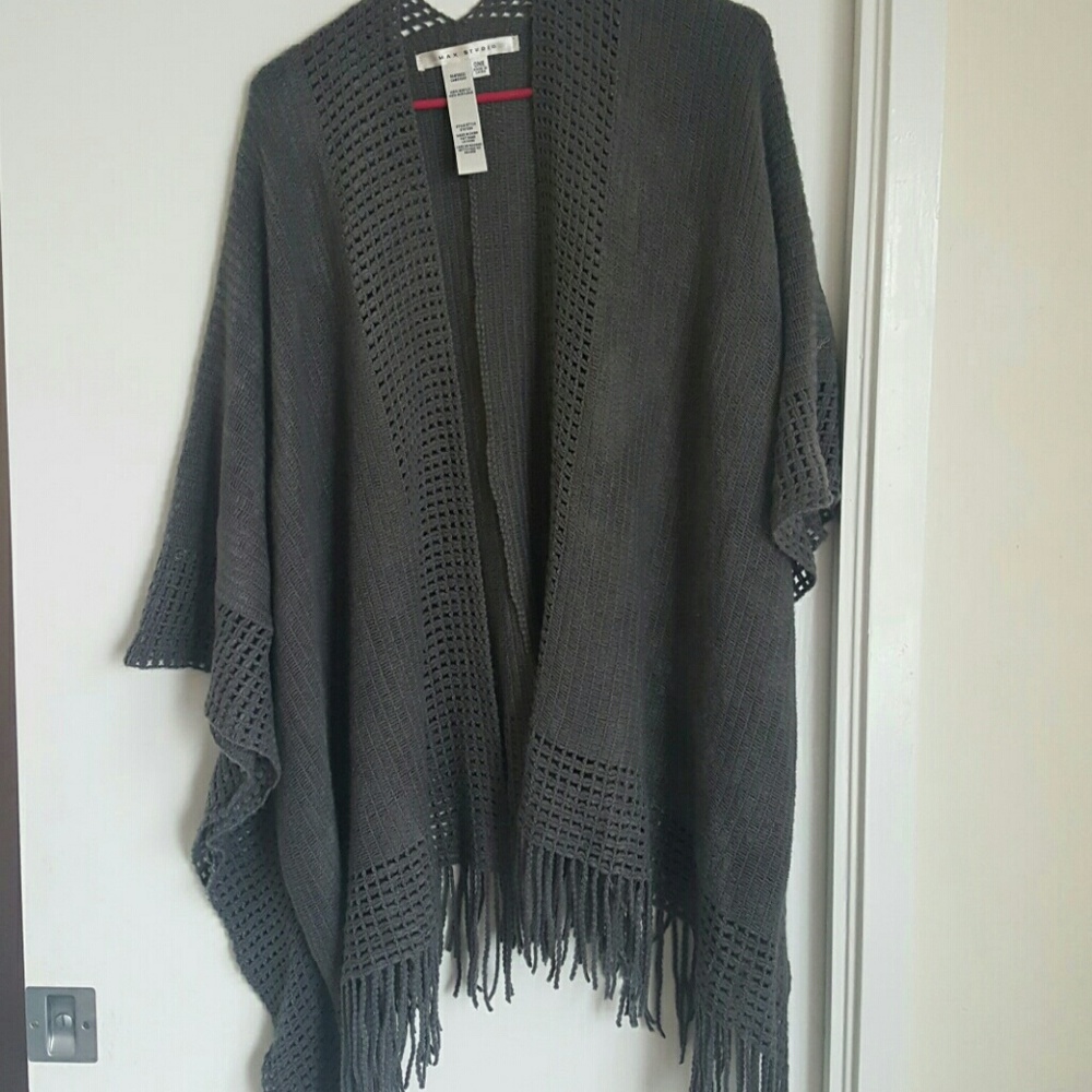 Gray knitted sweater