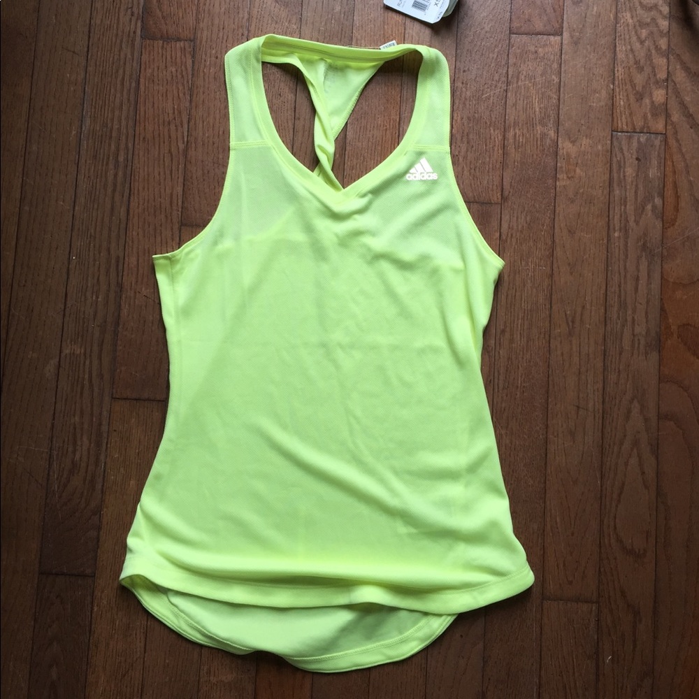 Adidas XS neon yellow tank