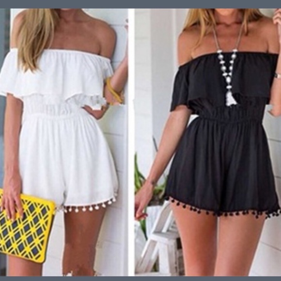 💜Off the shoulder romper L 💜 - Picture 3 of 8