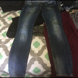 Express acid spill skinny jean