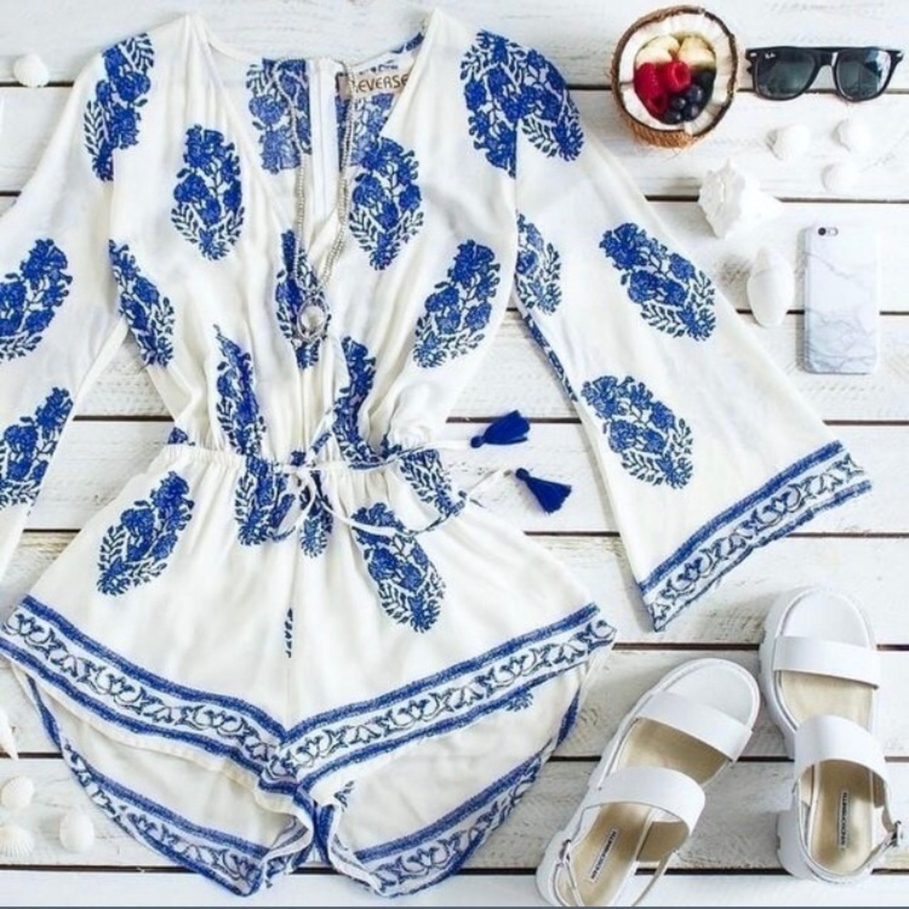 Floral Beach Rompers (Boutique)