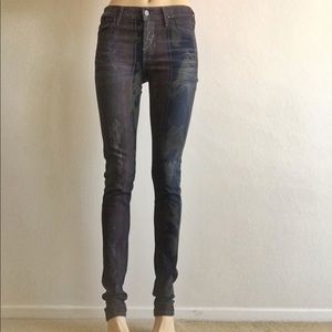 CITIZENS OF HUMANITY SKINNY PRINTED MID-RISE JEAN