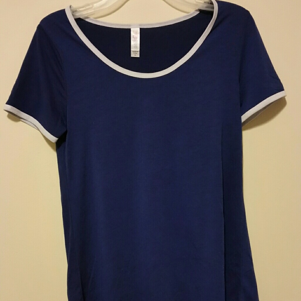 XS Royal Blue Classic Tee with White Trim