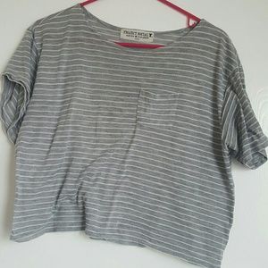 Gray striped top
