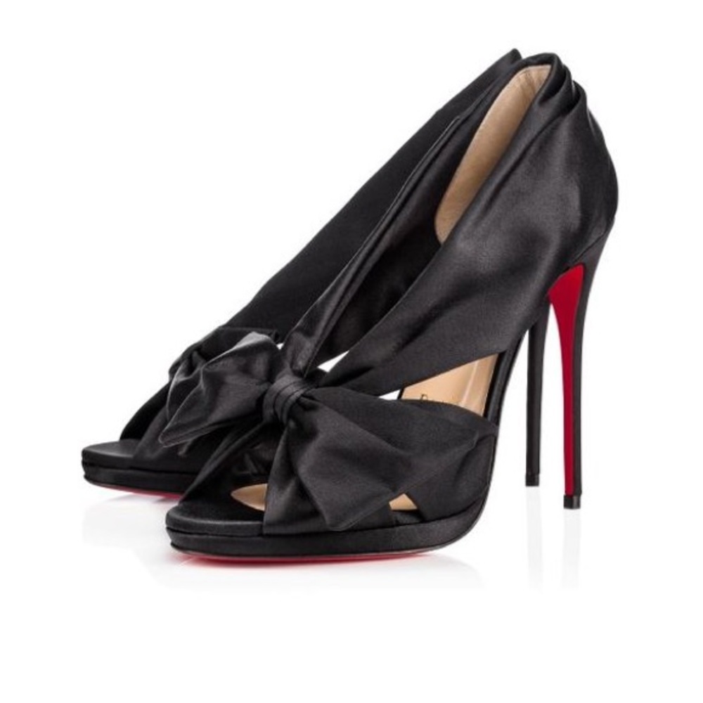 Christian Louboutin Heels: Cosmolip Black Suade