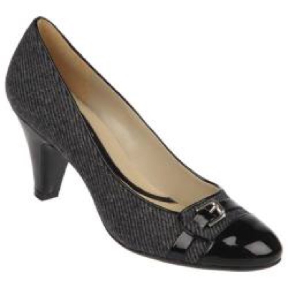 Naturalizer Bean Grey Flannel/Black Shiny Tweed 8W