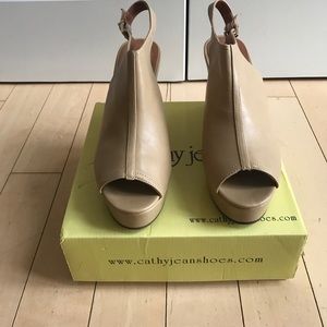 Nude Wedged heels